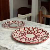 Moroccan Handcrafted Plates – The Elegance of Red and the Authenticity of Design - Image 2