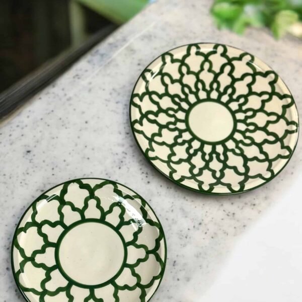 Moroccan Handcrafted Plates – The Radiance of Green and the Legacy of Craft