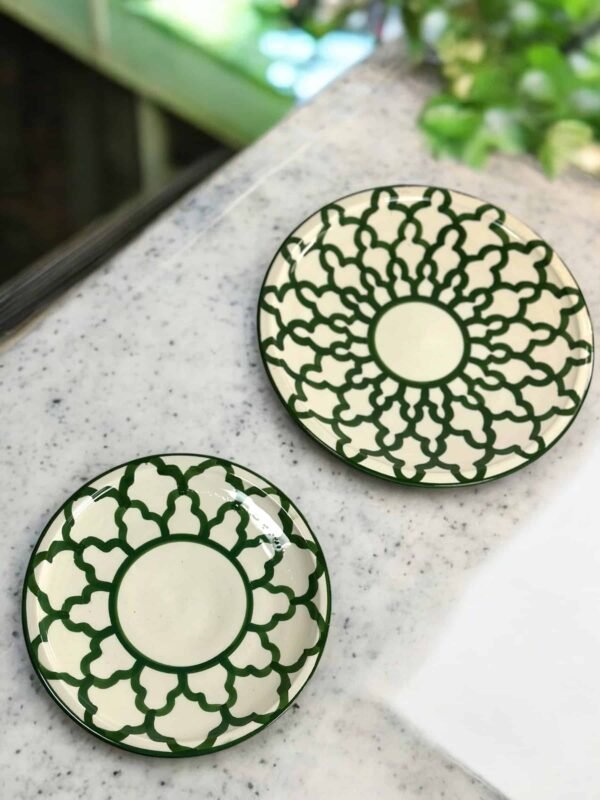 Moroccan Handcrafted Plates – The Radiance of Green and the Legacy of Craft